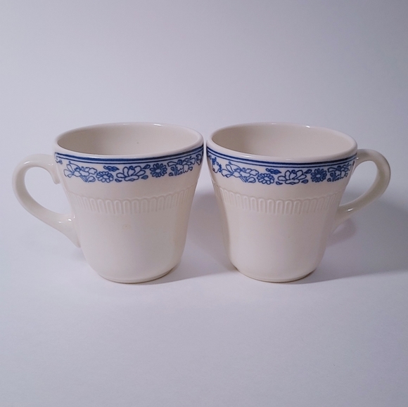 Set of 2 - Blue pattern Syracuse China Mug - Picture 2 of 5